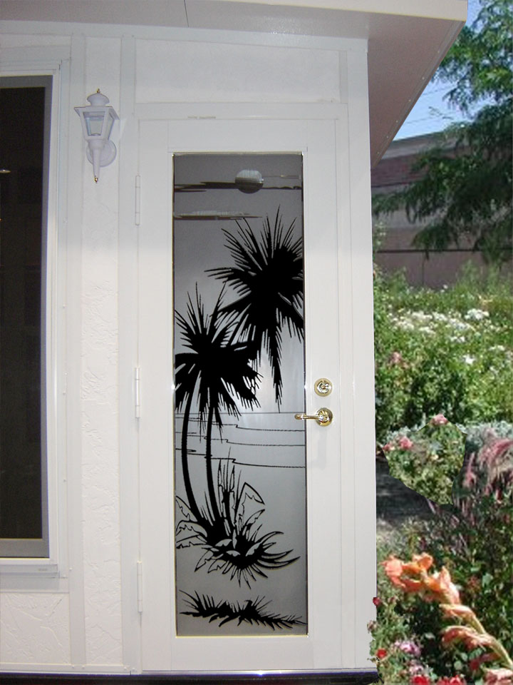 Vinyl etched decorative decals. The look of real etched glass for much